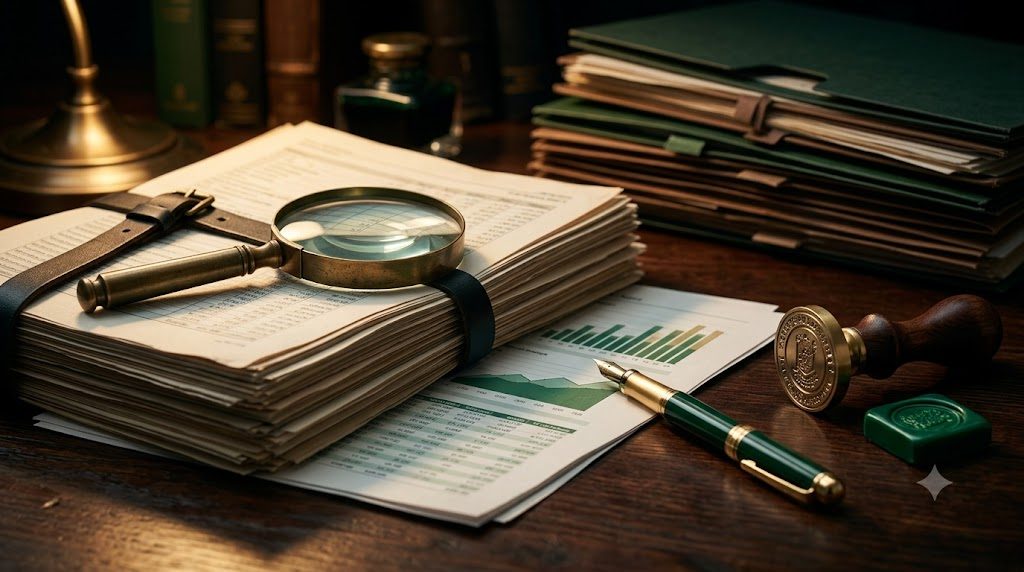 Auditoría contable — revisión detallada de documentos financieros